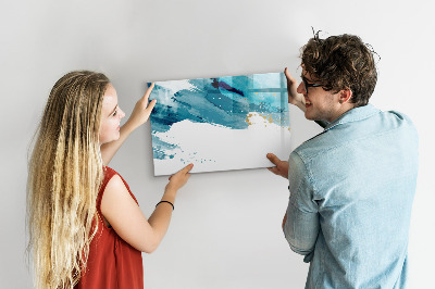 Decoratief glazen wandbord beschrijfbaar en magnetisch Een kleurrijke poster voor het presenteren van foto's
