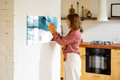 Decoratief glazen wandbord beschrijfbaar en magnetisch Een kleurrijke poster voor het presenteren van foto's