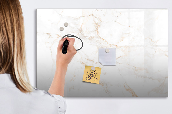Memobord van glas met print inclusief neodymium magneten Modern prikbord voor notities en foto's