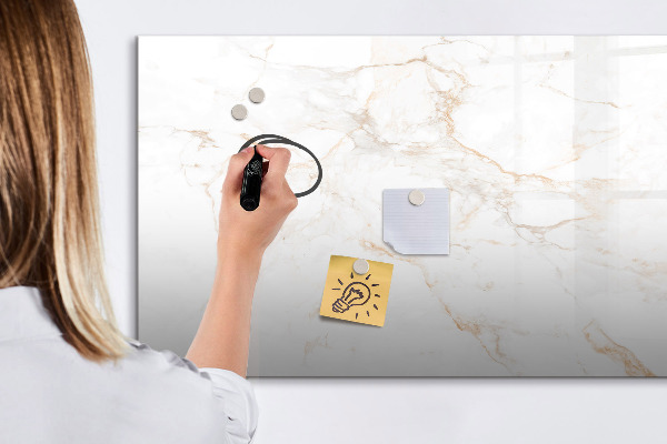 Memobord van glas met print inclusief neodymium magneten Modern prikbord voor notities en foto's