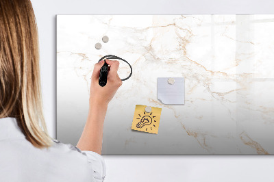 Memobord van glas met print inclusief neodymium magneten Modern prikbord voor notities en foto's