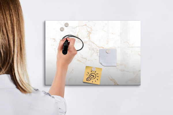 Memobord van glas met print inclusief neodymium magneten Modern prikbord voor notities en foto's
