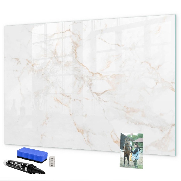 Memobord van glas met print inclusief neodymium magneten Modern prikbord voor notities en foto's
