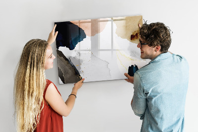 Memobord van glas met print inclusief neodymium magneten Een creatieve ruimte voor het presenteren van foto's