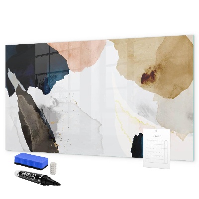 Memobord van glas met print inclusief neodymium magneten Een creatieve ruimte voor het presenteren van foto's