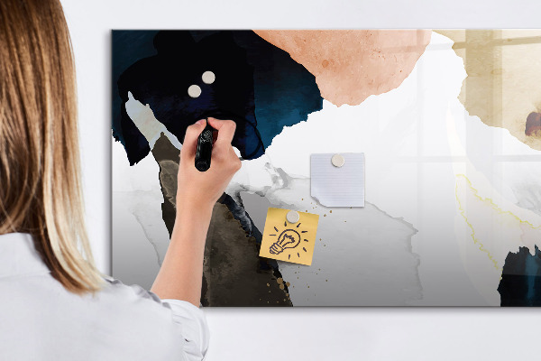 Memobord van glas met print inclusief neodymium magneten Een creatieve ruimte voor het presenteren van foto's