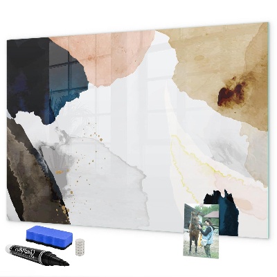 Memobord van glas met print inclusief neodymium magneten Een creatieve ruimte voor het presenteren van foto's