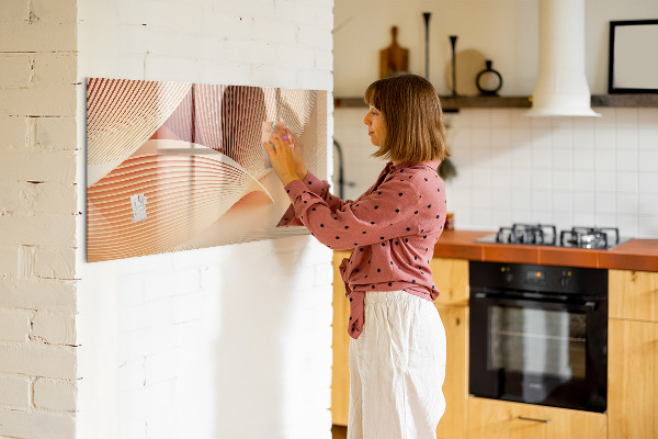 Decoratief glazen wandbord beschrijfbaar en magnetisch Modern fotodisplaybord