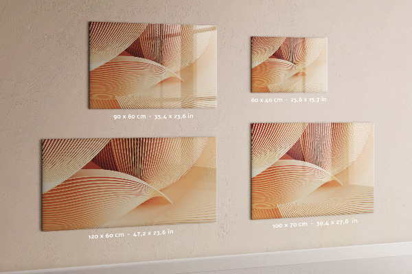 Decoratief glazen wandbord beschrijfbaar en magnetisch Modern fotodisplaybord