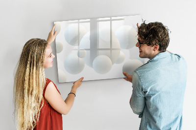 Decoratief glazen wandbord beschrijfbaar en magnetisch Ruimte voor herinneringen en notities