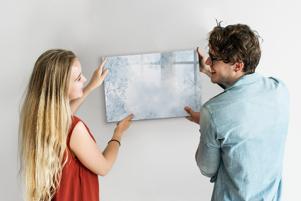 Memobord van glas met print inclusief neodymium magneten Ruimte voor herinneringen en notities