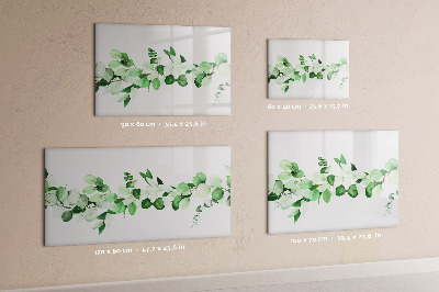Decoratief glazen wandbord beschrijfbaar en magnetisch Groen bord voor foto's en notities