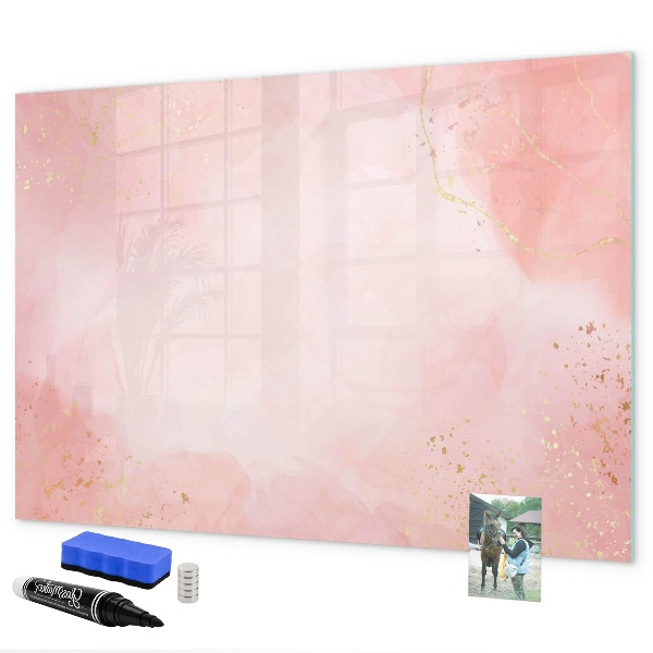 Decoratief glazen wandbord beschrijfbaar en magnetisch Stijlvol bord voor foto's en notities