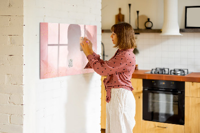 Decoratief glazen wandbord beschrijfbaar en magnetisch Stijlvol bord voor foto's en notities