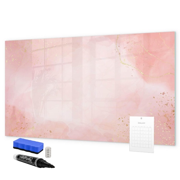 Decoratief glazen wandbord beschrijfbaar en magnetisch Stijlvol bord voor foto's en notities