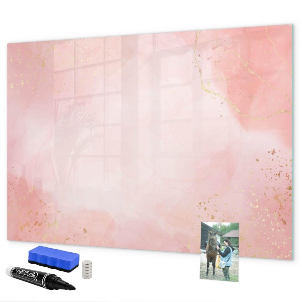 Decoratief glazen wandbord beschrijfbaar en magnetisch Stijlvol bord voor foto's en notities