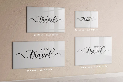 Memobord van glas met print inclusief neodymium magneten Reissouvenirs en herinneringen