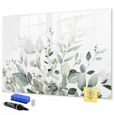Memobord van glas met print inclusief neodymium magneten Decoratief bord voor foto's en notities