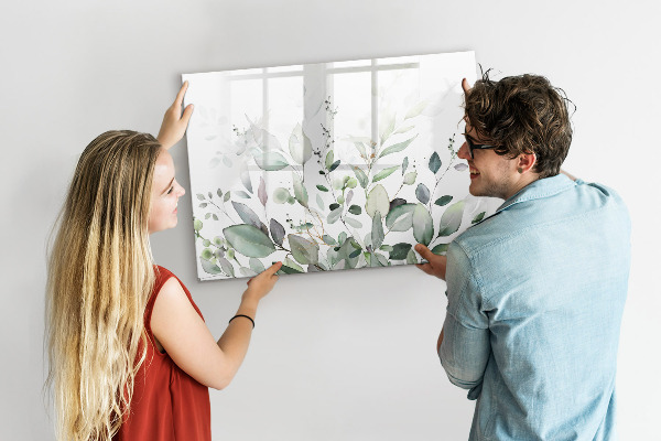 Memobord van glas met print inclusief neodymium magneten Decoratief bord voor foto's en notities