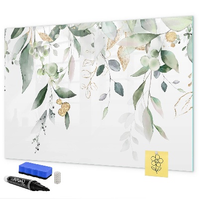 Decoratief glazen wandbord beschrijfbaar en magnetisch Creatief fotopresentatiebord