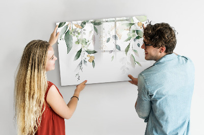Decoratief glazen wandbord beschrijfbaar en magnetisch Creatief fotopresentatiebord