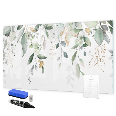 Decoratief glazen wandbord beschrijfbaar en magnetisch Creatief fotopresentatiebord