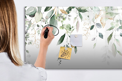 Decoratief glazen wandbord beschrijfbaar en magnetisch Creatief fotopresentatiebord