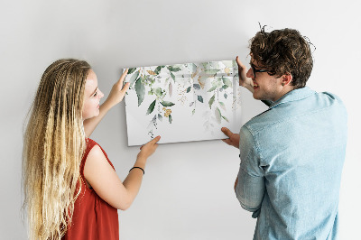 Decoratief glazen wandbord beschrijfbaar en magnetisch Creatief fotopresentatiebord