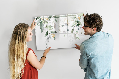 Decoratief glazen wandbord beschrijfbaar en magnetisch Creatief fotopresentatiebord