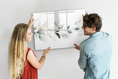 Memobord van glas met print inclusief neodymium magneten Stijlvol bord voor foto's en notities