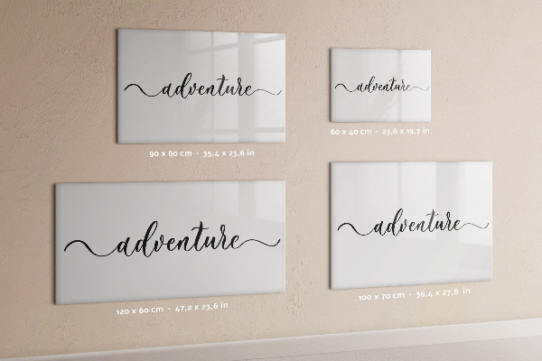 Memobord van glas met print inclusief neodymium magneten Een creatieve ruimte voor herinneringen en foto's