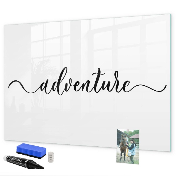 Memobord van glas met print inclusief neodymium magneten Een creatieve ruimte voor herinneringen en foto's