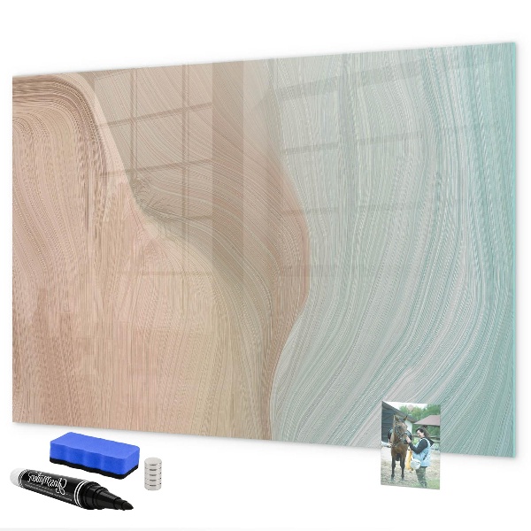 Memobord van glas met print inclusief neodymium magneten Modern prikbord voor notities en foto's
