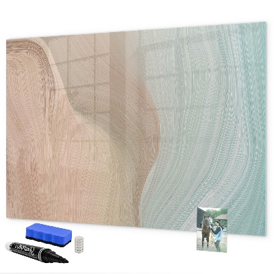 Memobord van glas met print inclusief neodymium magneten Modern prikbord voor notities en foto's