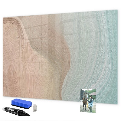 Memobord van glas met print inclusief neodymium magneten Modern prikbord voor notities en foto's