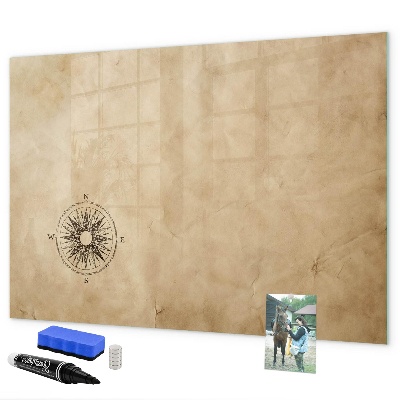 Memobord van glas met print inclusief neodymium magneten Een stijlvol bord voor notities en foto's