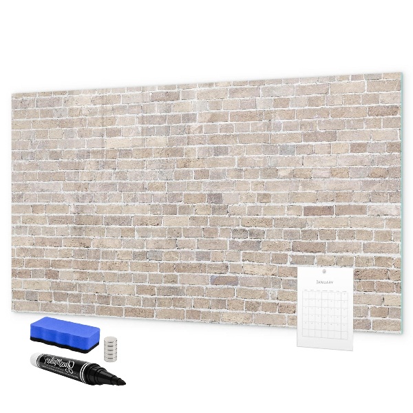 Decoratief glazen wandbord beschrijfbaar en magnetisch Modern fotodisplaybord