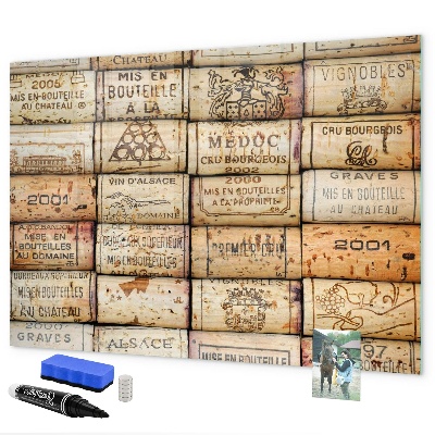 Memobord van glas met print inclusief neodymium magneten Een prikbord voor notities en herinneringen.