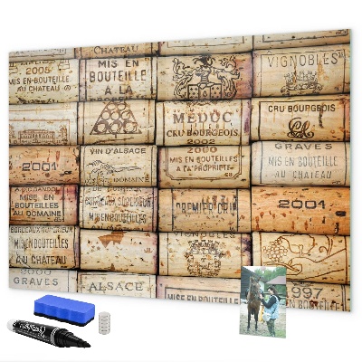 Memobord van glas met print inclusief neodymium magneten Een prikbord voor notities en herinneringen.