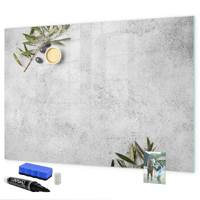 Memobord van glas met print inclusief neodymium magneten Een stijlvol bord voor notities en foto's