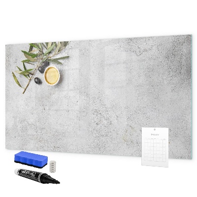 Memobord van glas met print inclusief neodymium magneten Een stijlvol bord voor notities en foto's