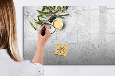 Memobord van glas met print inclusief neodymium magneten Een stijlvol bord voor notities en foto's
