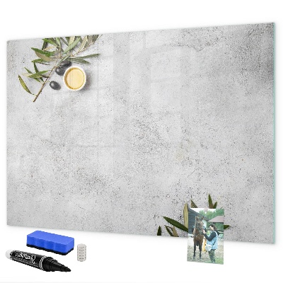 Memobord van glas met print inclusief neodymium magneten Een stijlvol bord voor notities en foto's