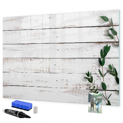 Memobord van glas met print inclusief neodymium magneten Bord voor foto's en notities