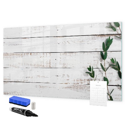 Memobord van glas met print inclusief neodymium magneten Bord voor foto's en notities
