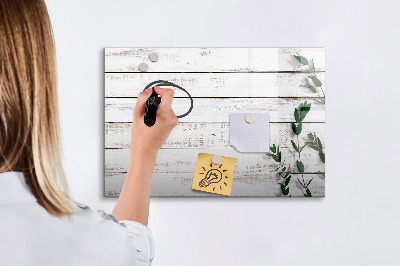 Memobord van glas met print inclusief neodymium magneten Bord voor foto's en notities