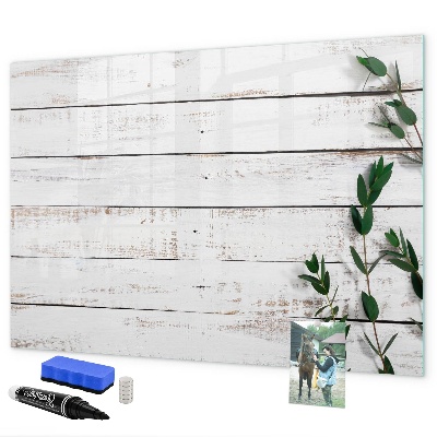 Memobord van glas met print inclusief neodymium magneten Bord voor foto's en notities