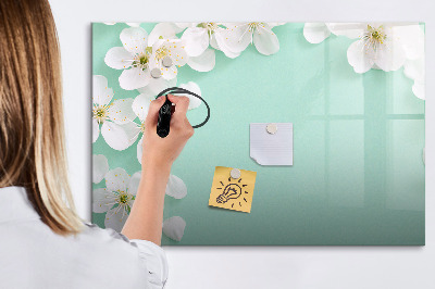 Decoratief glazen wandbord beschrijfbaar en magnetisch Creatief fotopresentatiebord