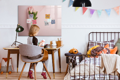 Decoratief glazen wandbord beschrijfbaar en magnetisch Een creatieve ruimte voor herinneringen en notities