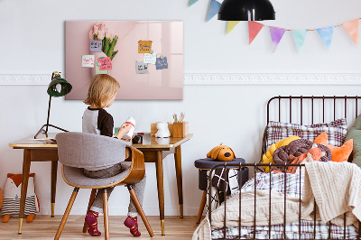 Decoratief glazen wandbord beschrijfbaar en magnetisch Een creatieve ruimte voor herinneringen en notities